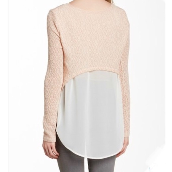 lush hi low sheer back sweater - Picture 2 of 5